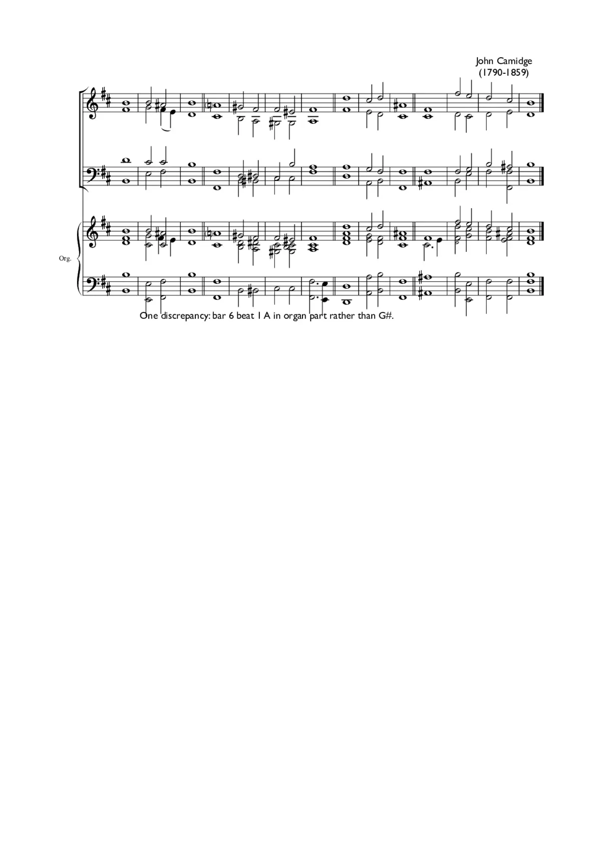 Double chant in B minor - Page 1