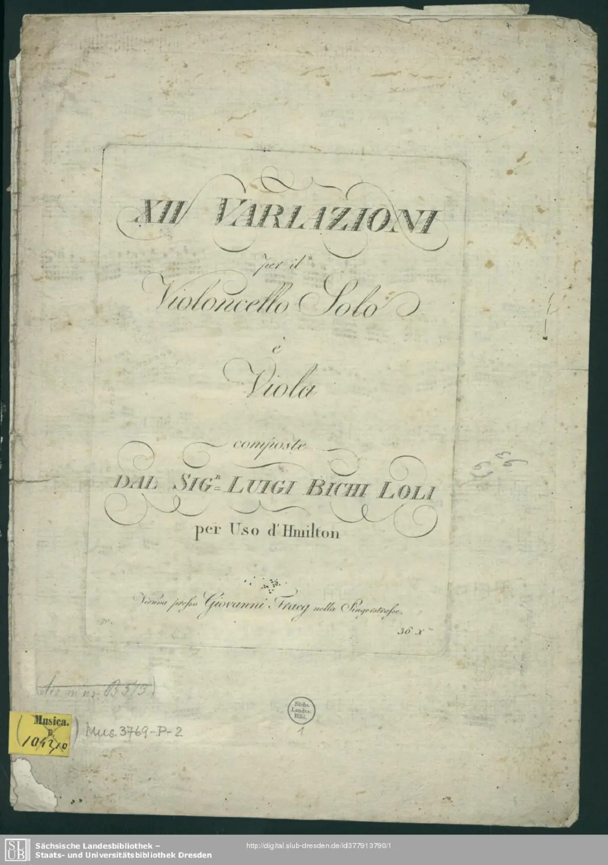 12 Variations for Cello and Viola - Page 1
