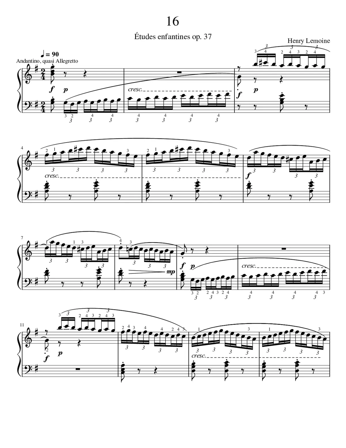 Études enfantines Op.37 - Page 1