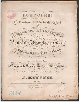 Porpourri sur des Thèmes de l'opéra Le Barbier de Séville de Rossini