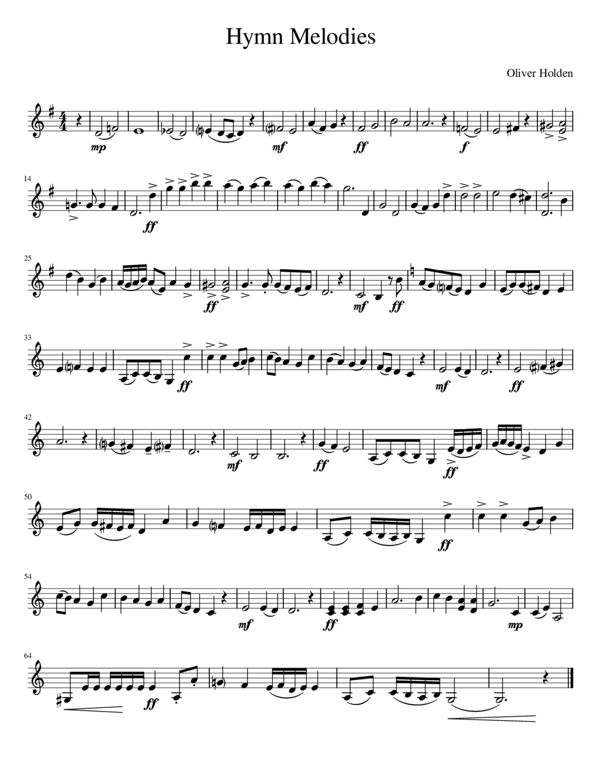 Hymn Melodies - Page 1