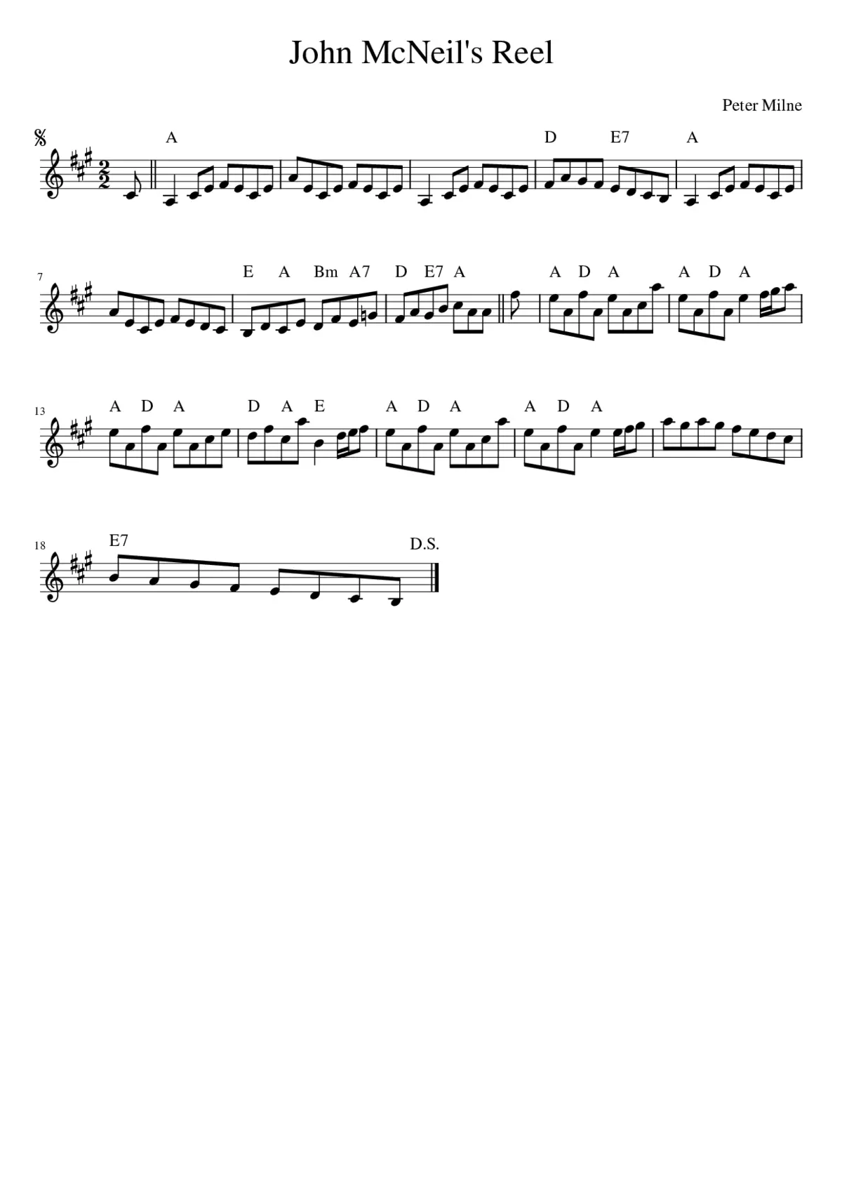 John McNeil's Reel - Page 1