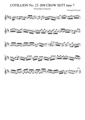 COTILLION No. 23. JIM CROW SETT tune 7