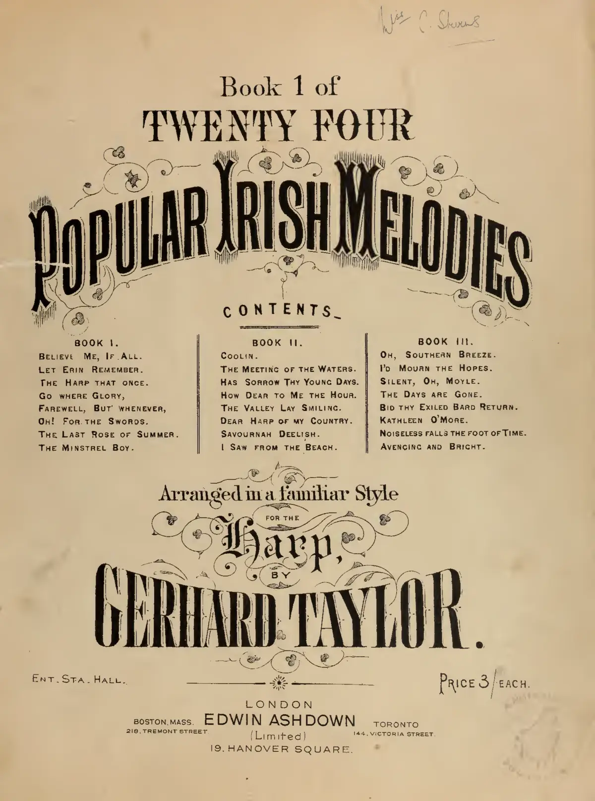 24 Popular Irish Melodies - Page 1