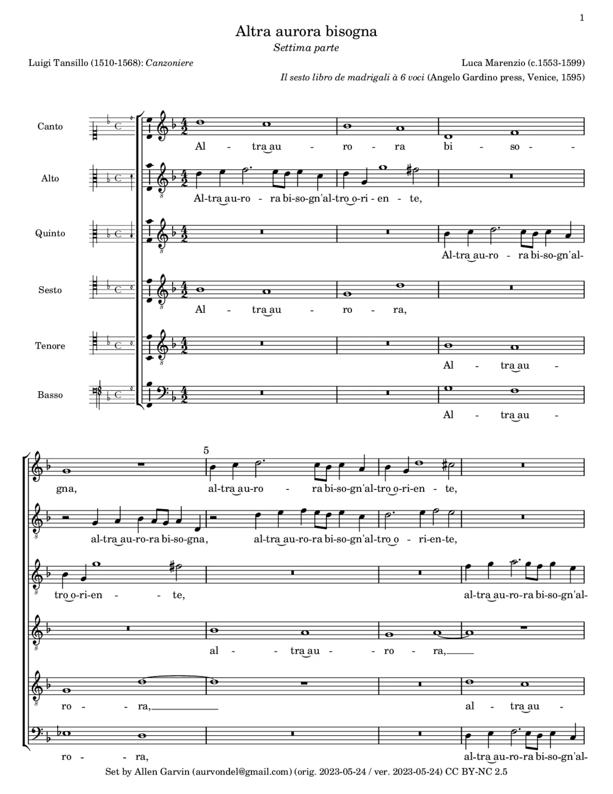 Altra aurora bisogna - Page 1