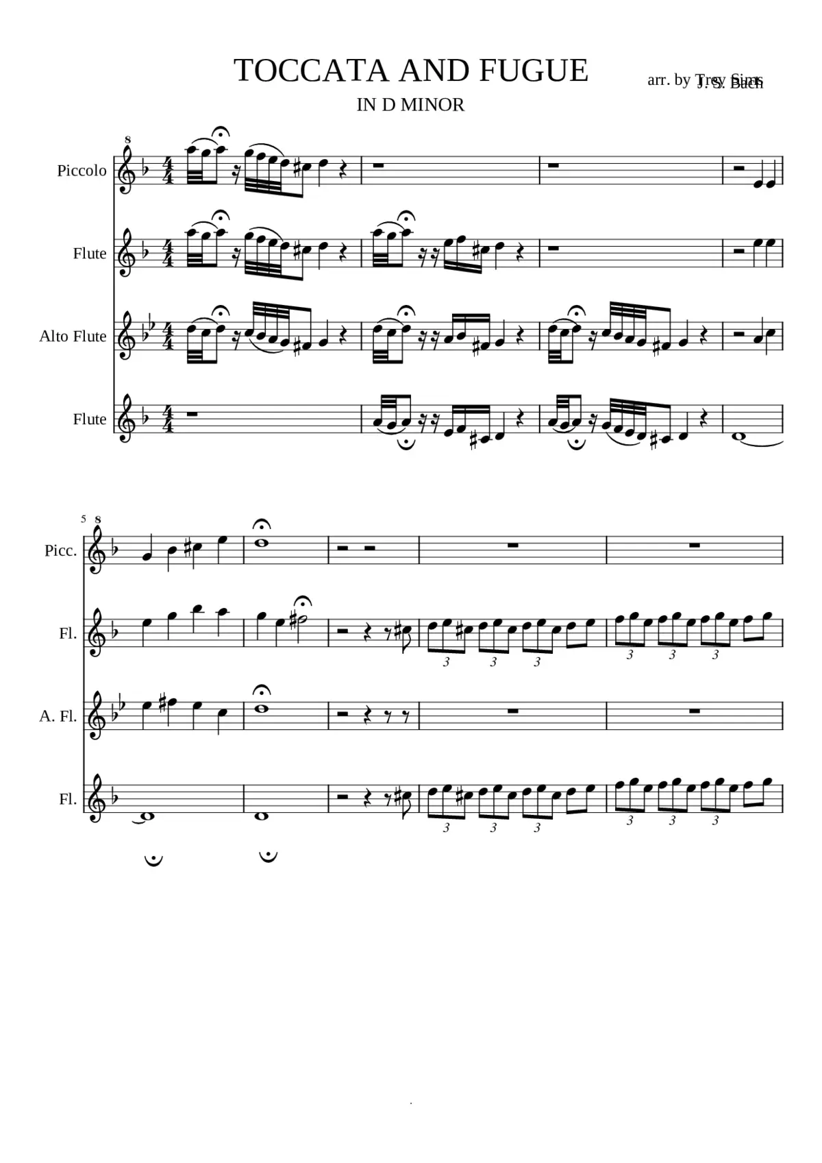 Toccata and Fugue in D minor BWV 565 - Page 1