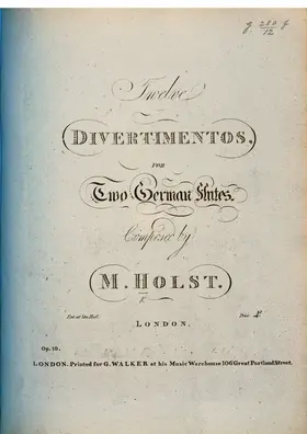 12 Divertimentos for 2 Flutes