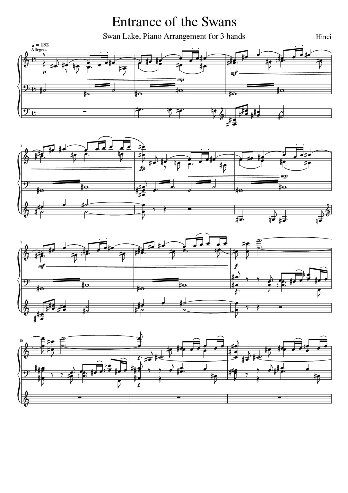 Swan Lake (ballet) Op.20 - Page 1