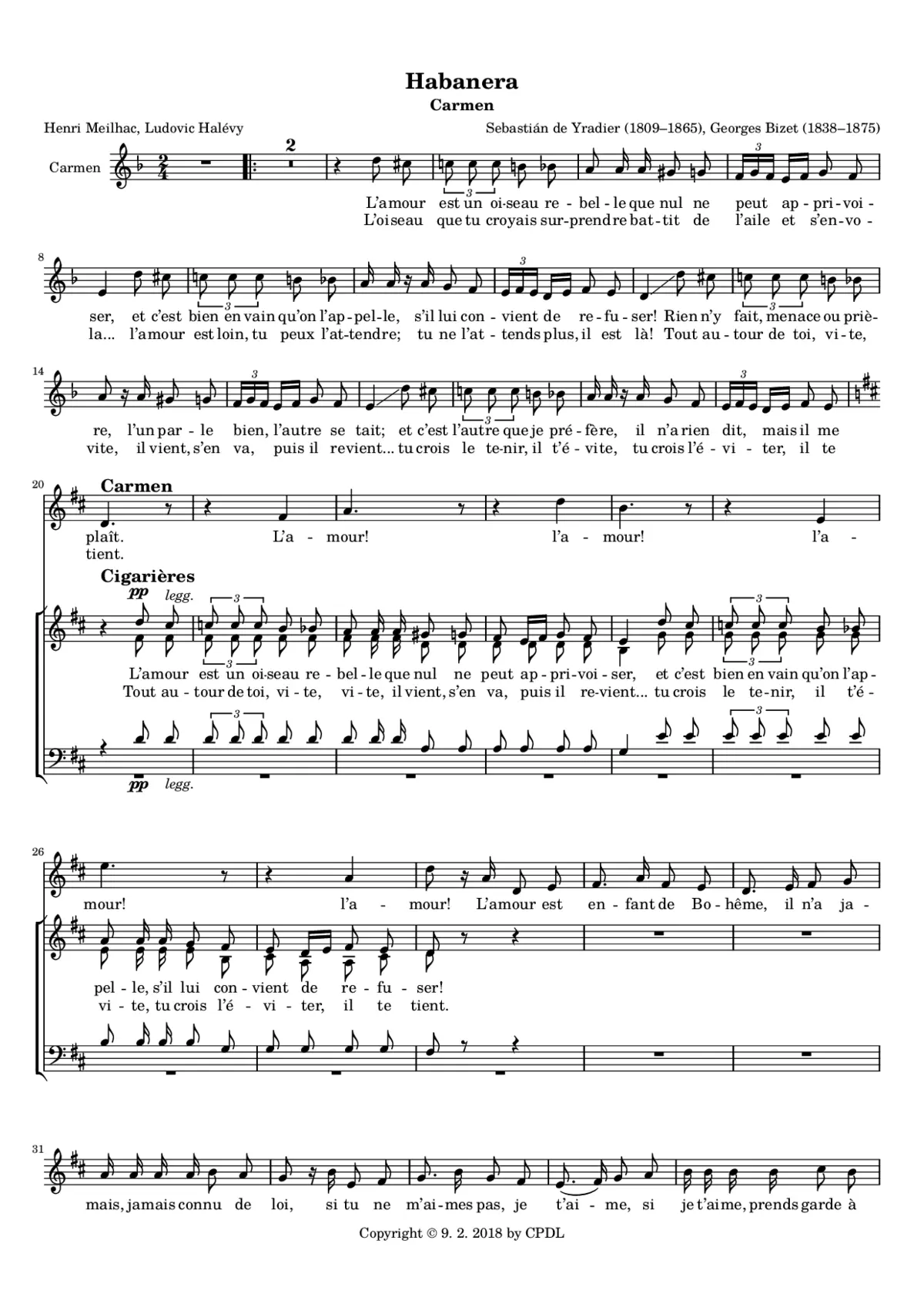 Habanera (from 'Carmen') - Page 1