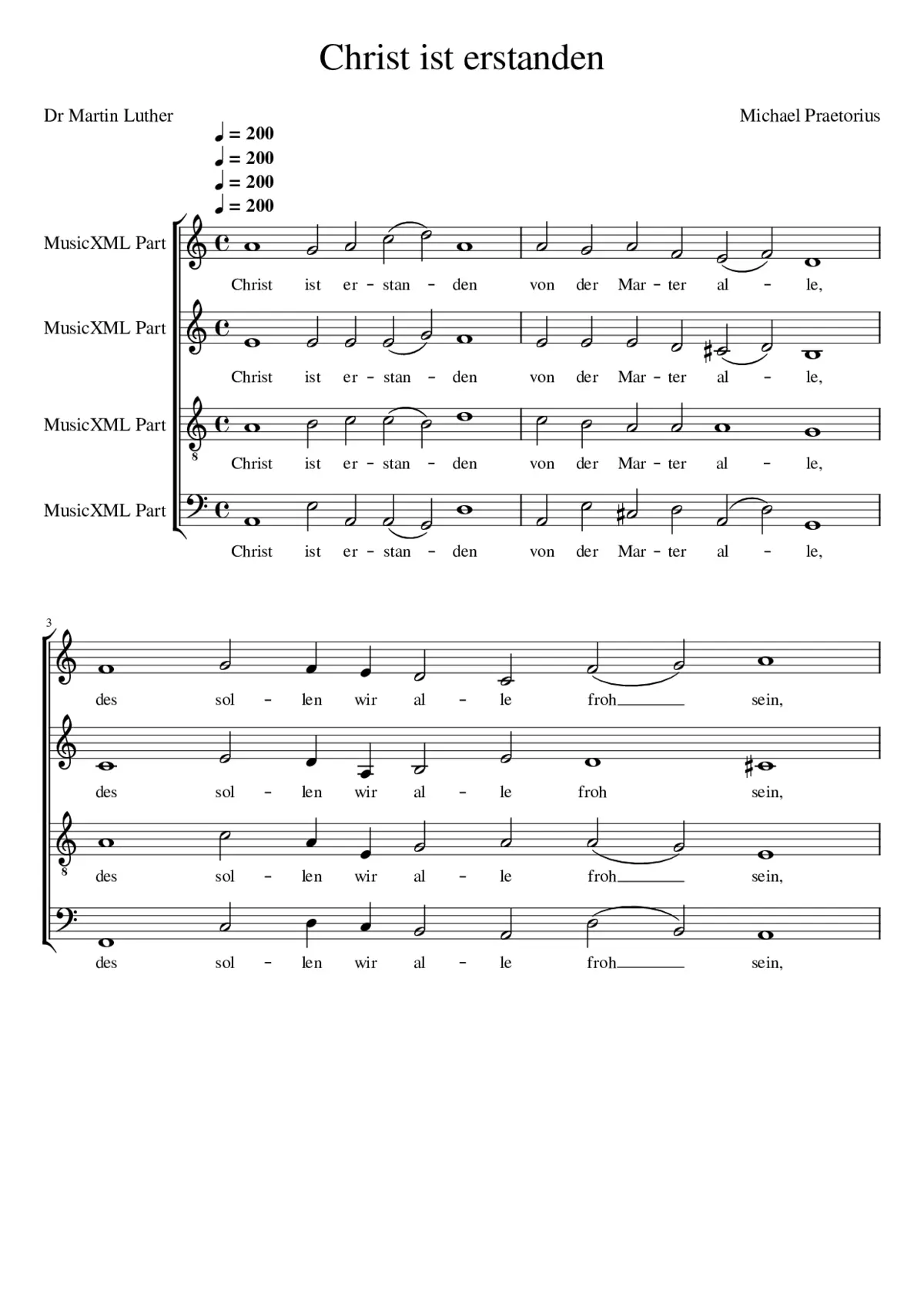 Christ ist erstanden - Page 1