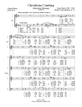 Ritterliche Werbung (Englisch)