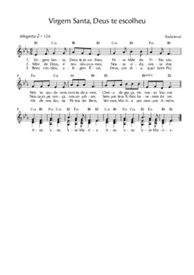 Virgem Santa, Deus te escolheu