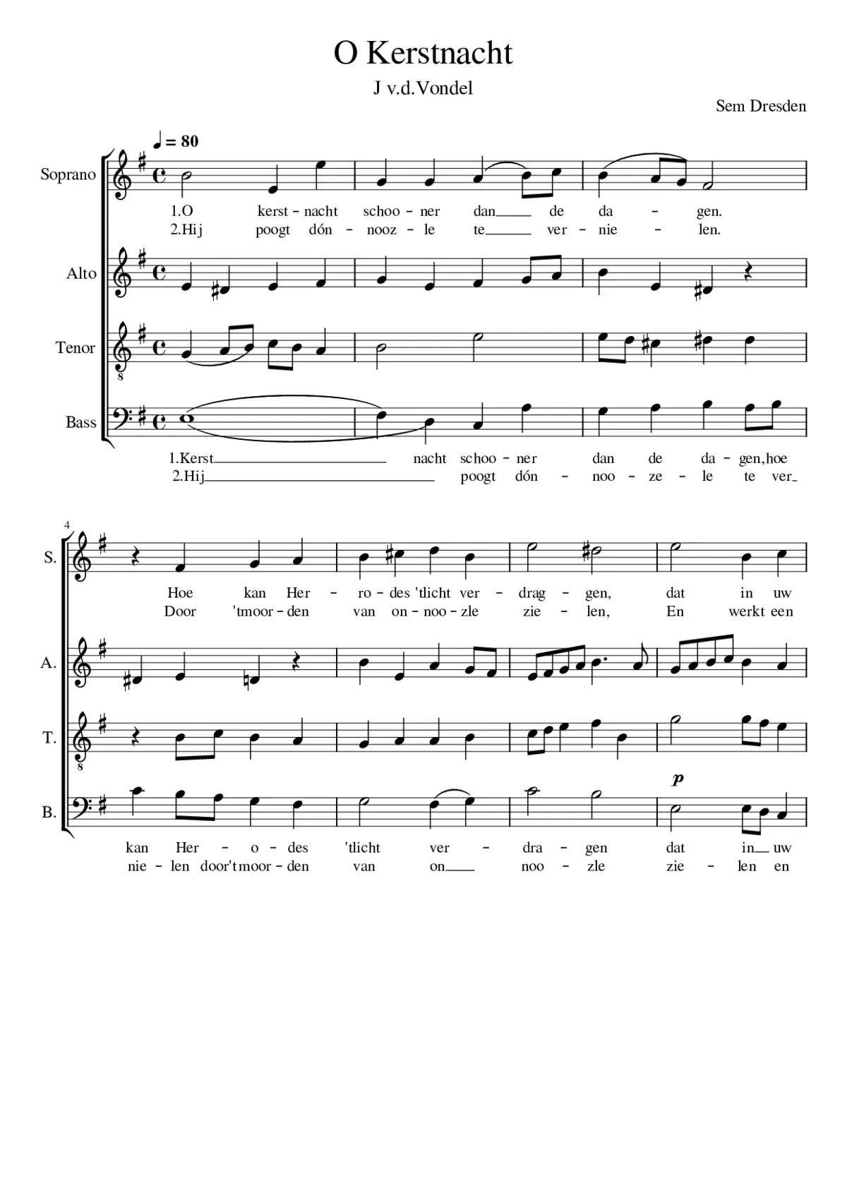 O Kerstnacht - Page 1