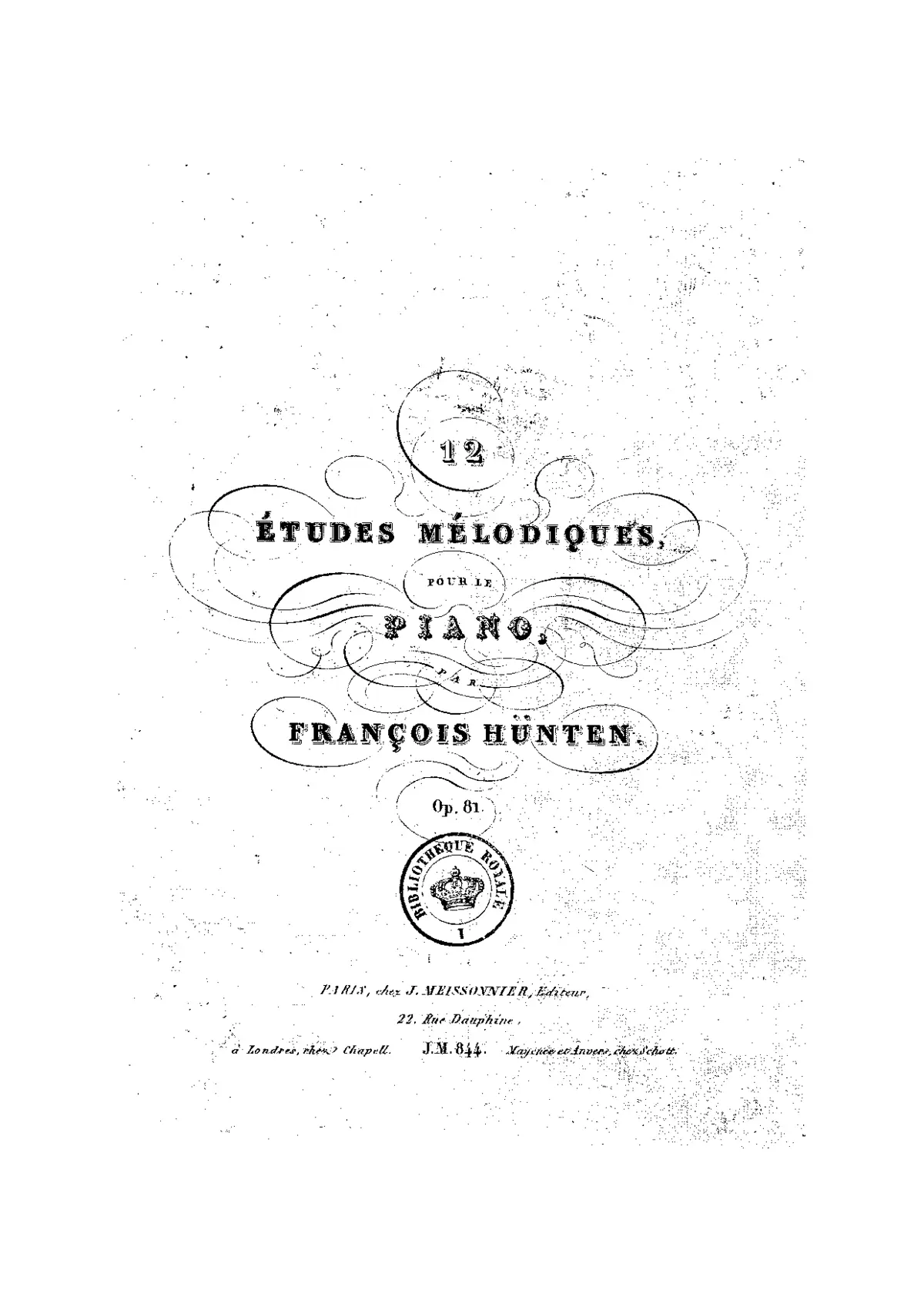 12 Études mélodiques pour le piano - Page 1