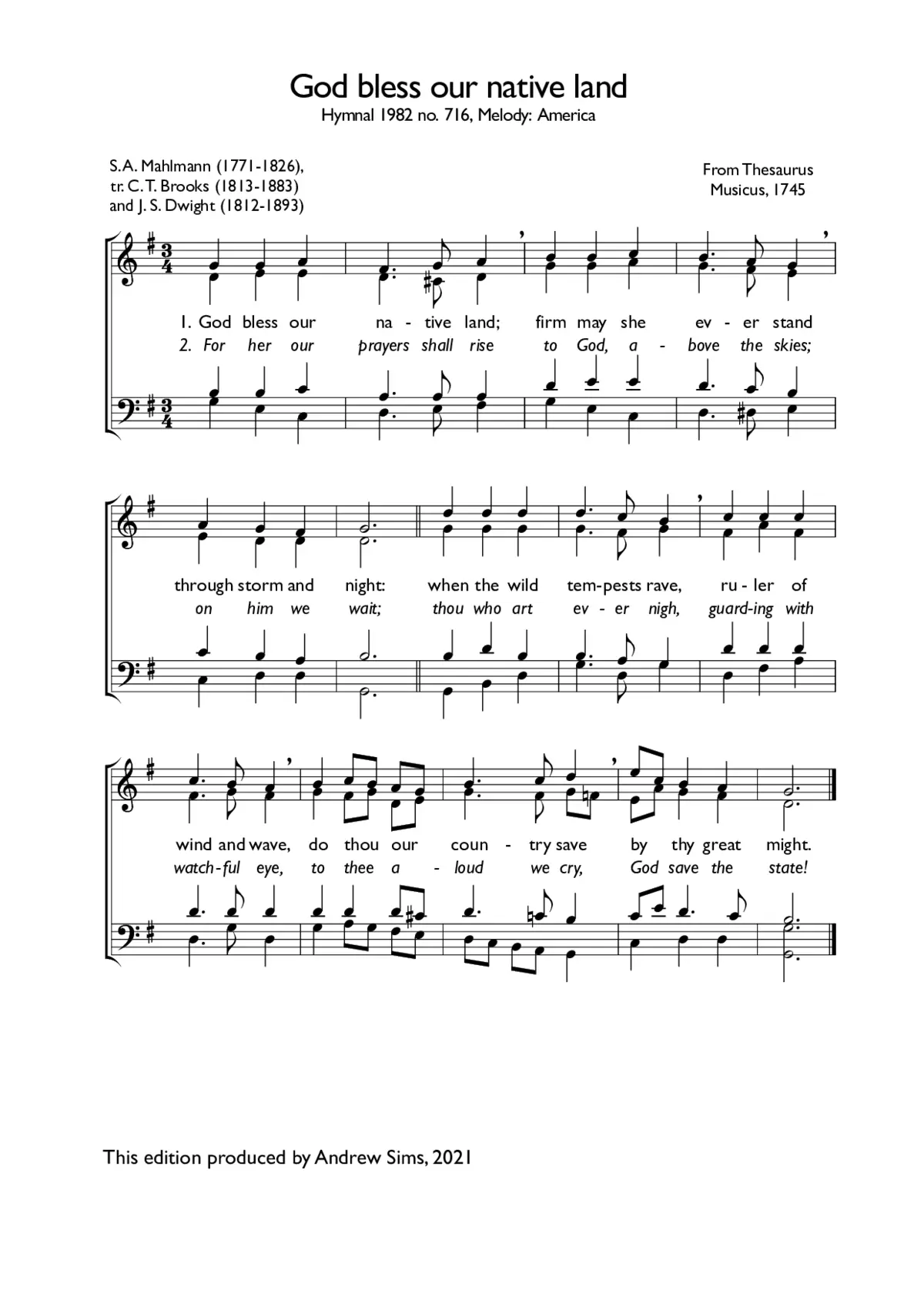 God bless our native land - Page 1