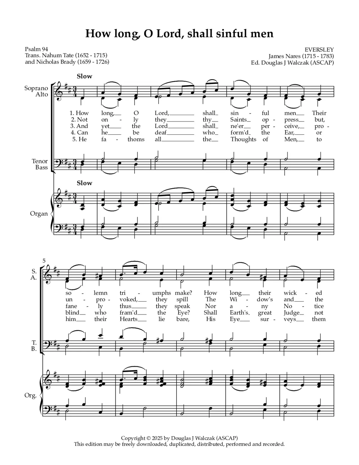 How long, O Lord, shall sinful men - Page 1