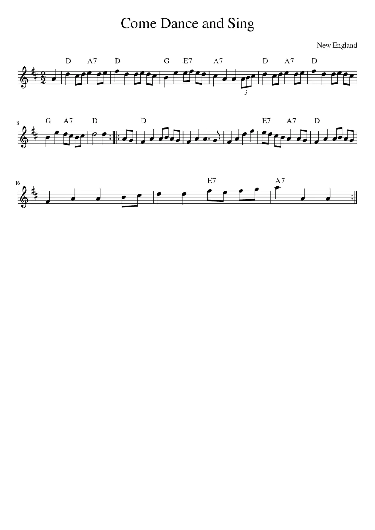 Come Dance and Sing - Page 1