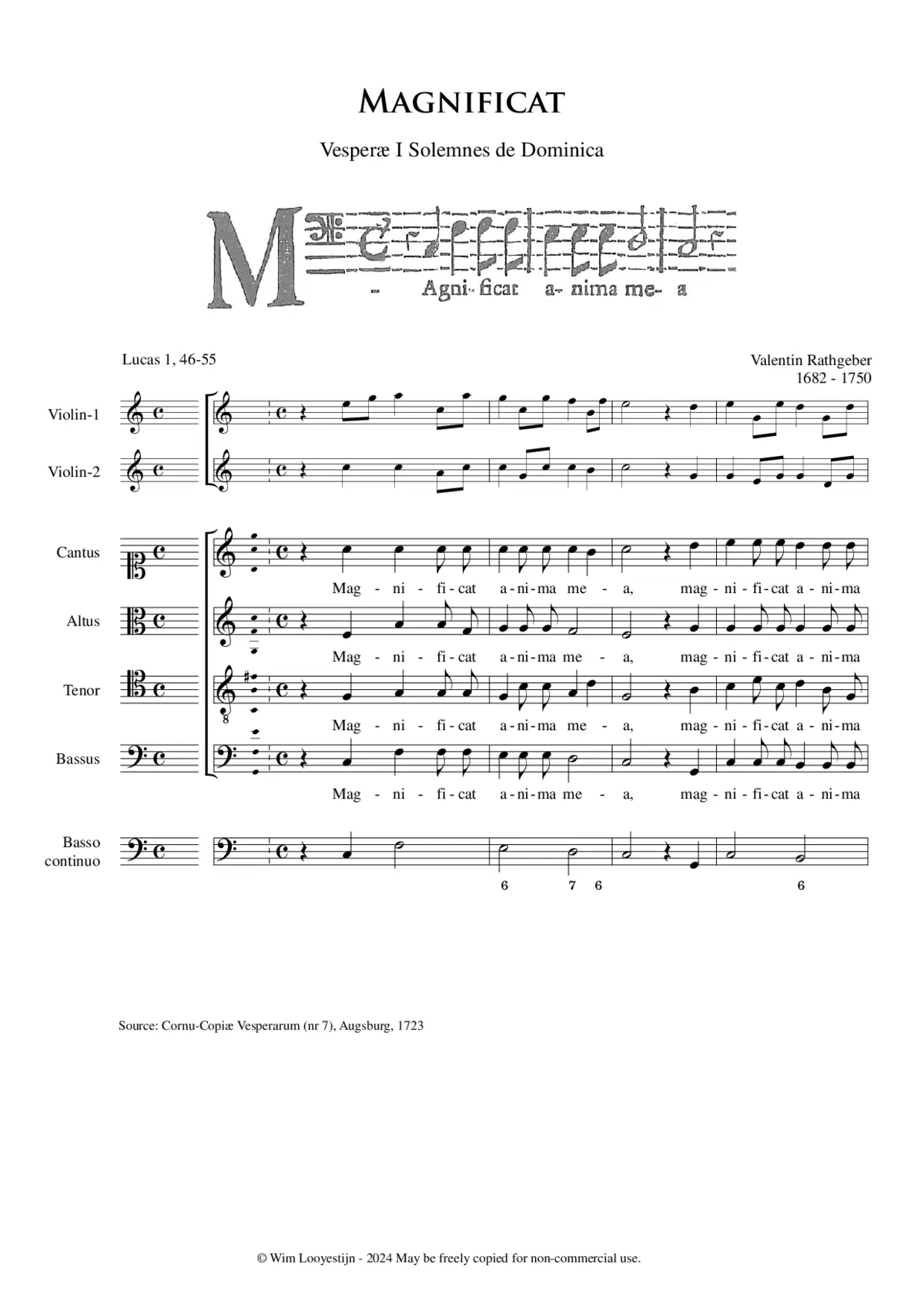 Magnificat, Op.II, No.7 - Page 1
