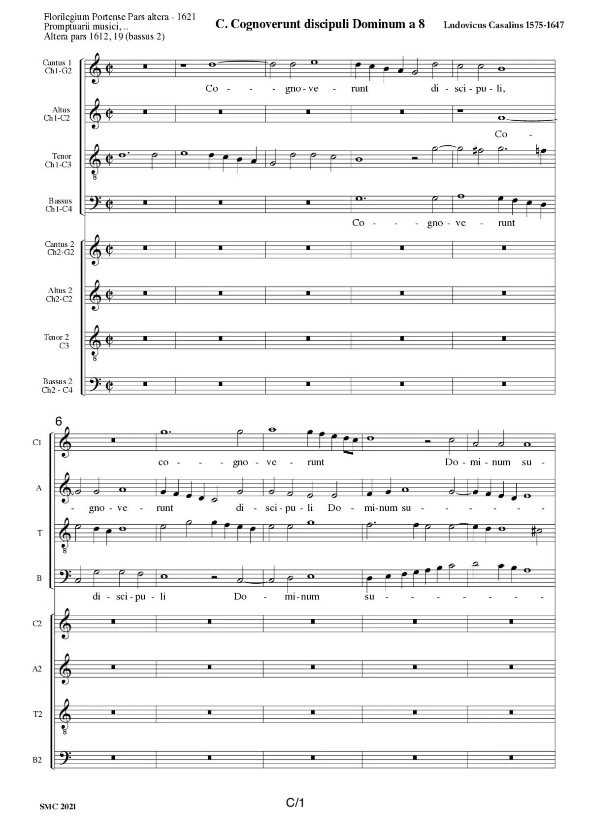 Cognoverunt discipuli Dominum - Page 1