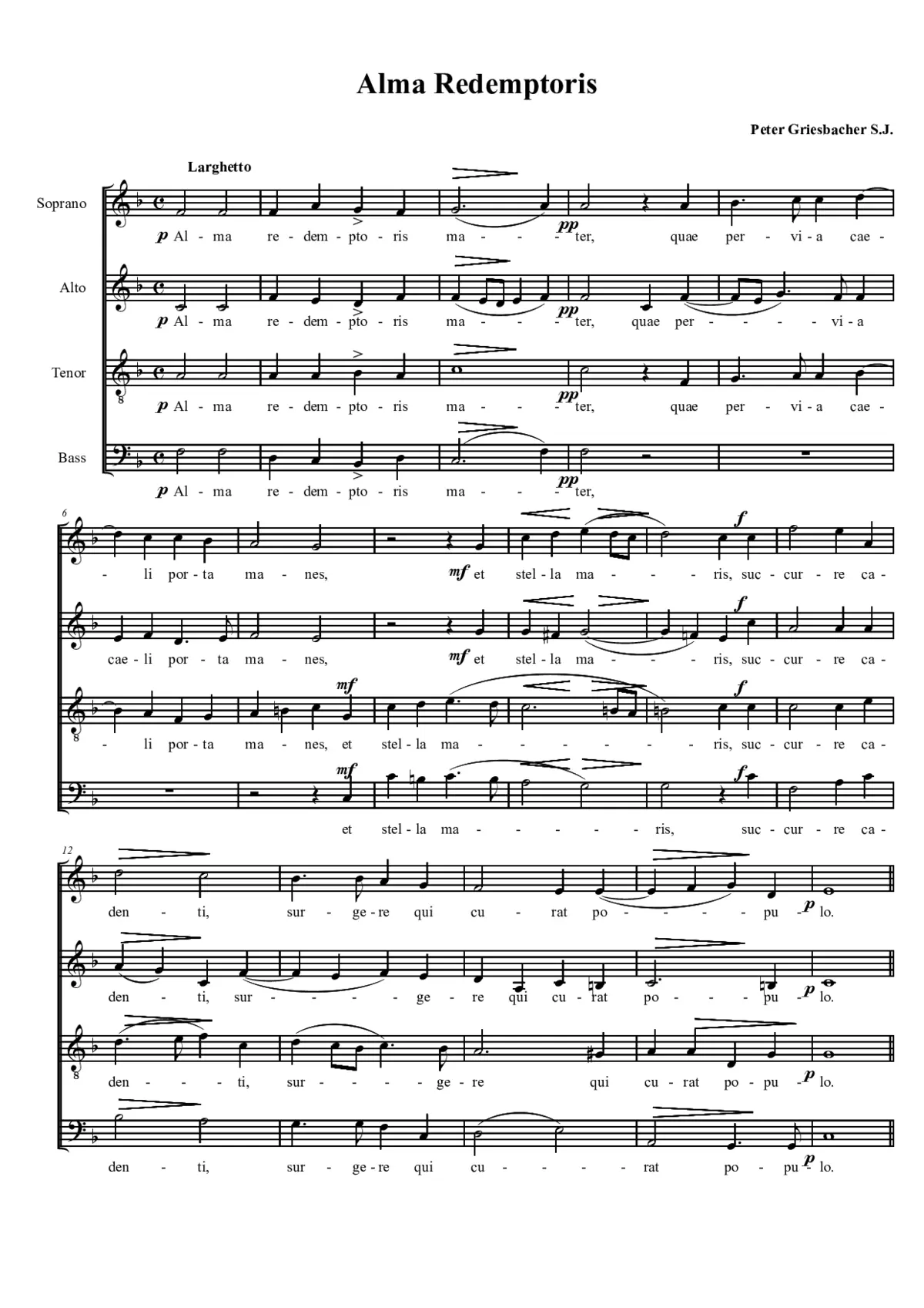 Alma Redemptoris Mater - Page 1