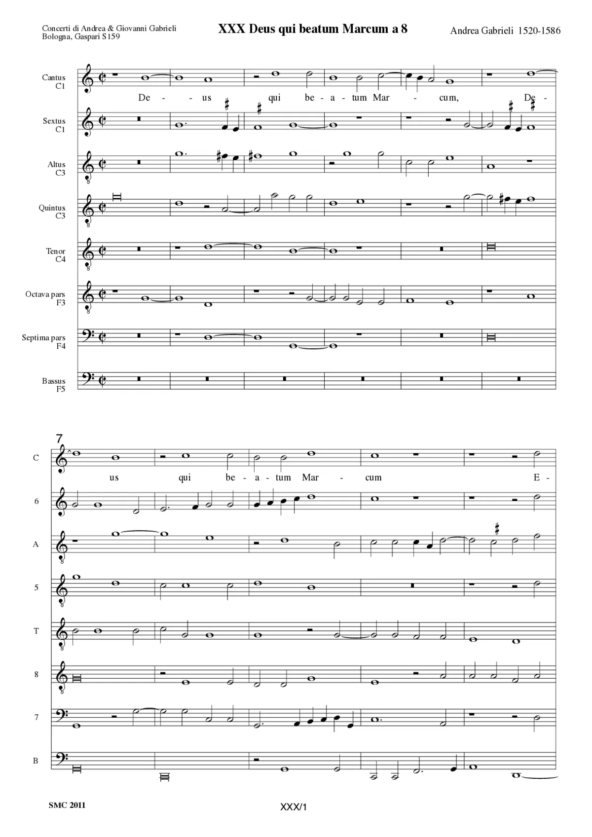 Deus qui beatum Marcum a 8 - Page 1