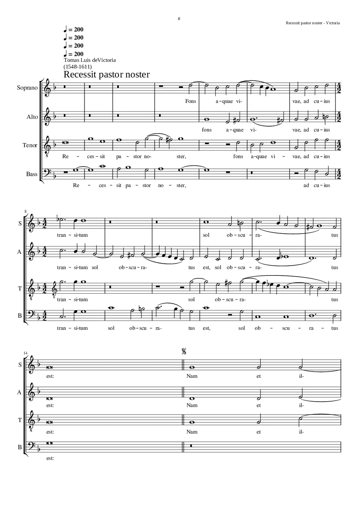 Recessit pastor noster - Page 1