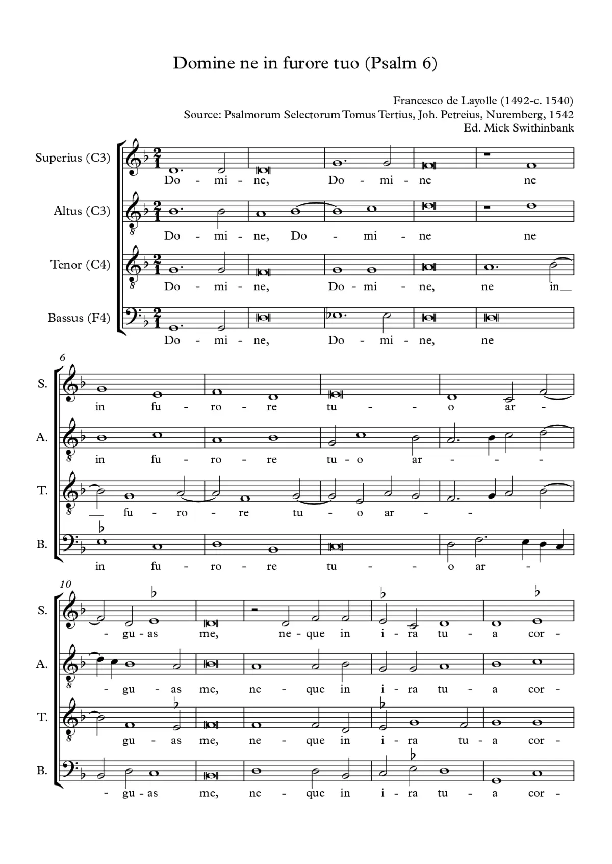 Domine ne in furore tuo - Page 1