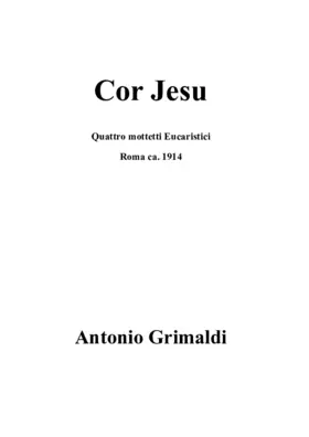 Cor Jesu (quattro mottetti)