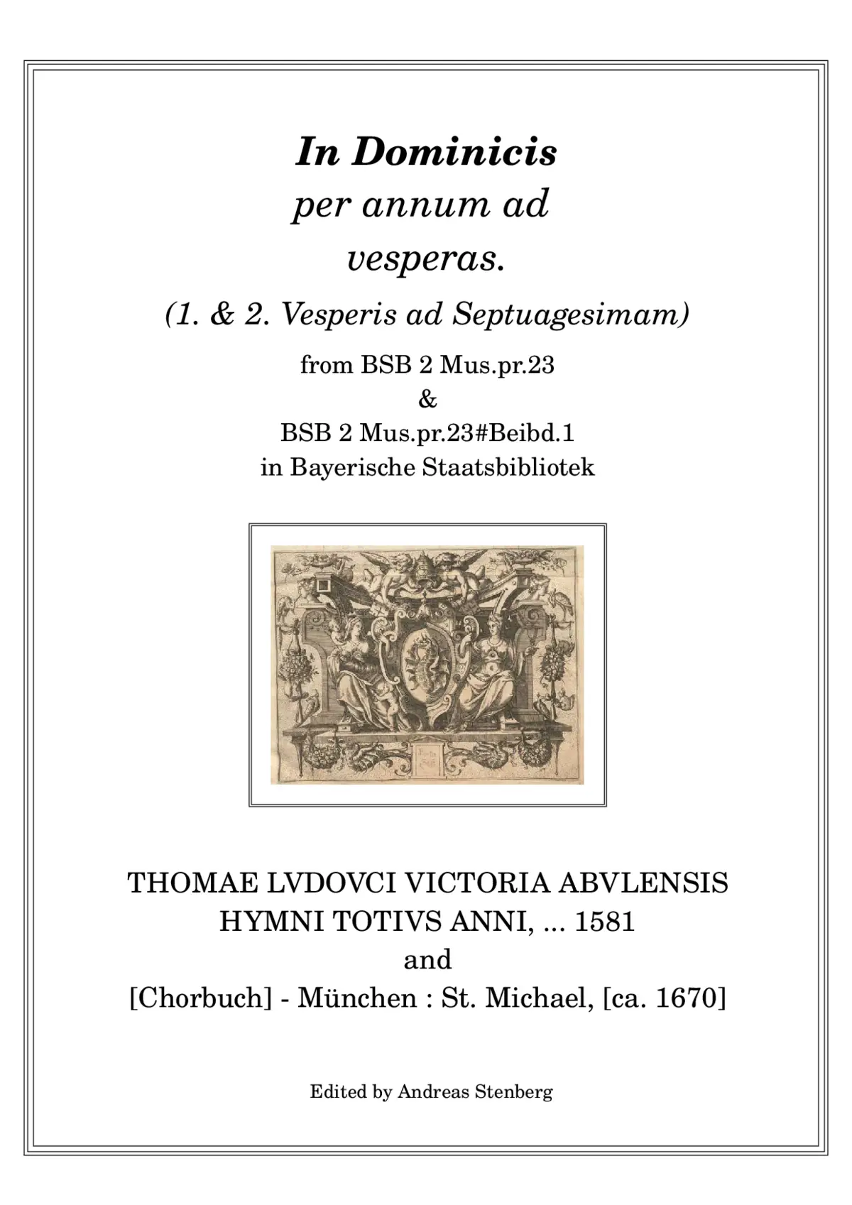 In Dominicis per Annum ad Vesperas - Page 1