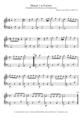 2 Menuets in D minor