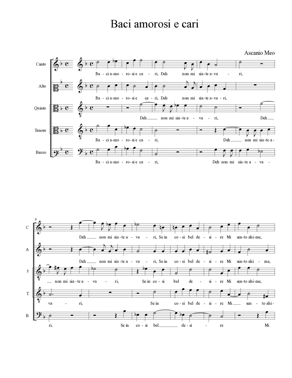 Baci amorosi e cari - Page 1