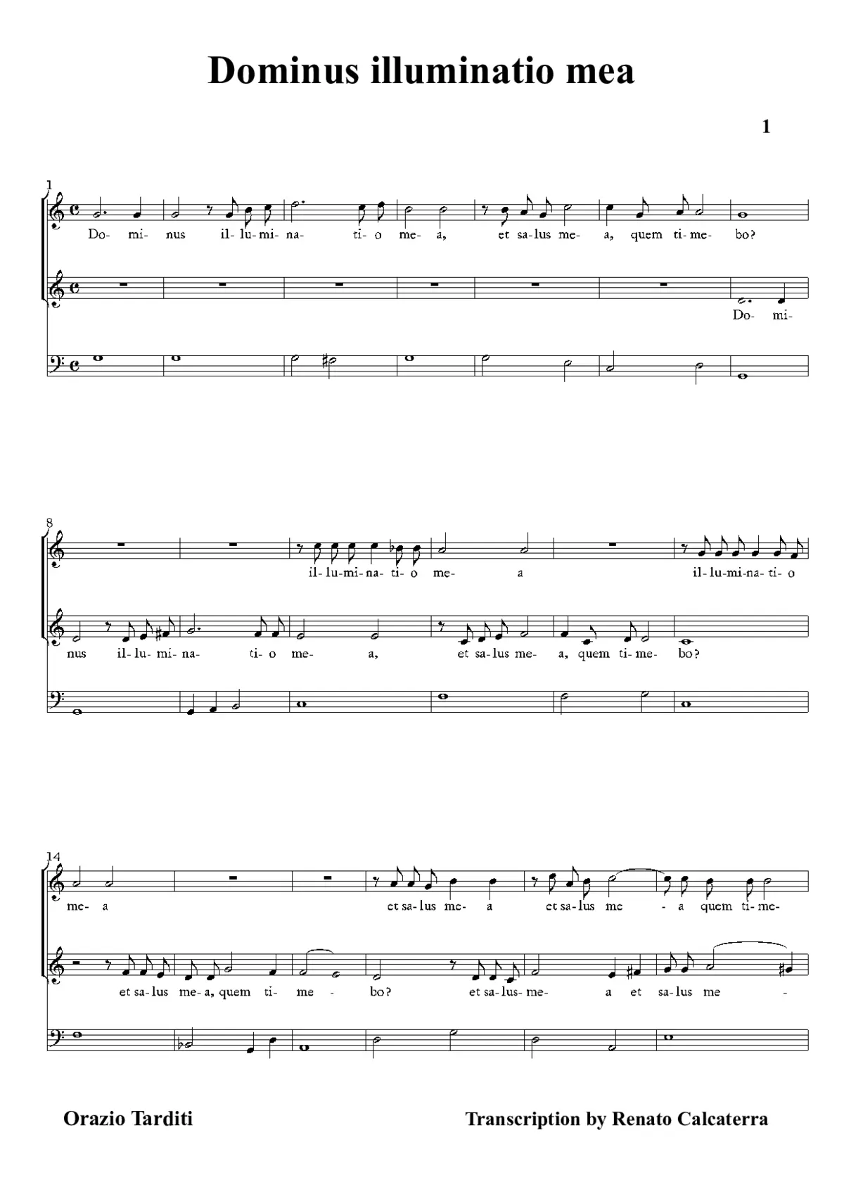 Dominus illuminatio mea - Page 1