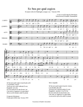 So ben per qual cagion