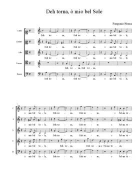 Deh torna, ò mio bel Sole