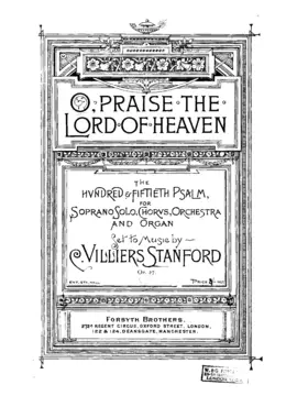 O Praise the Lord of Heaven, Op.27