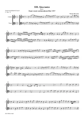 XXI Bicinium sine textu