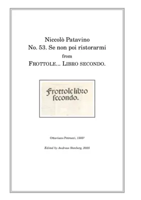 Se non poi ristorarmi