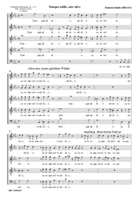 Dunque addio, SWV 15