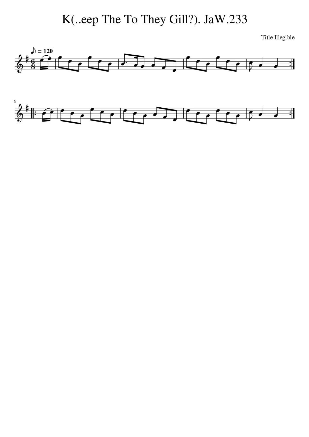 K(..eep The To They Gill?). JaW.233 - Page 1