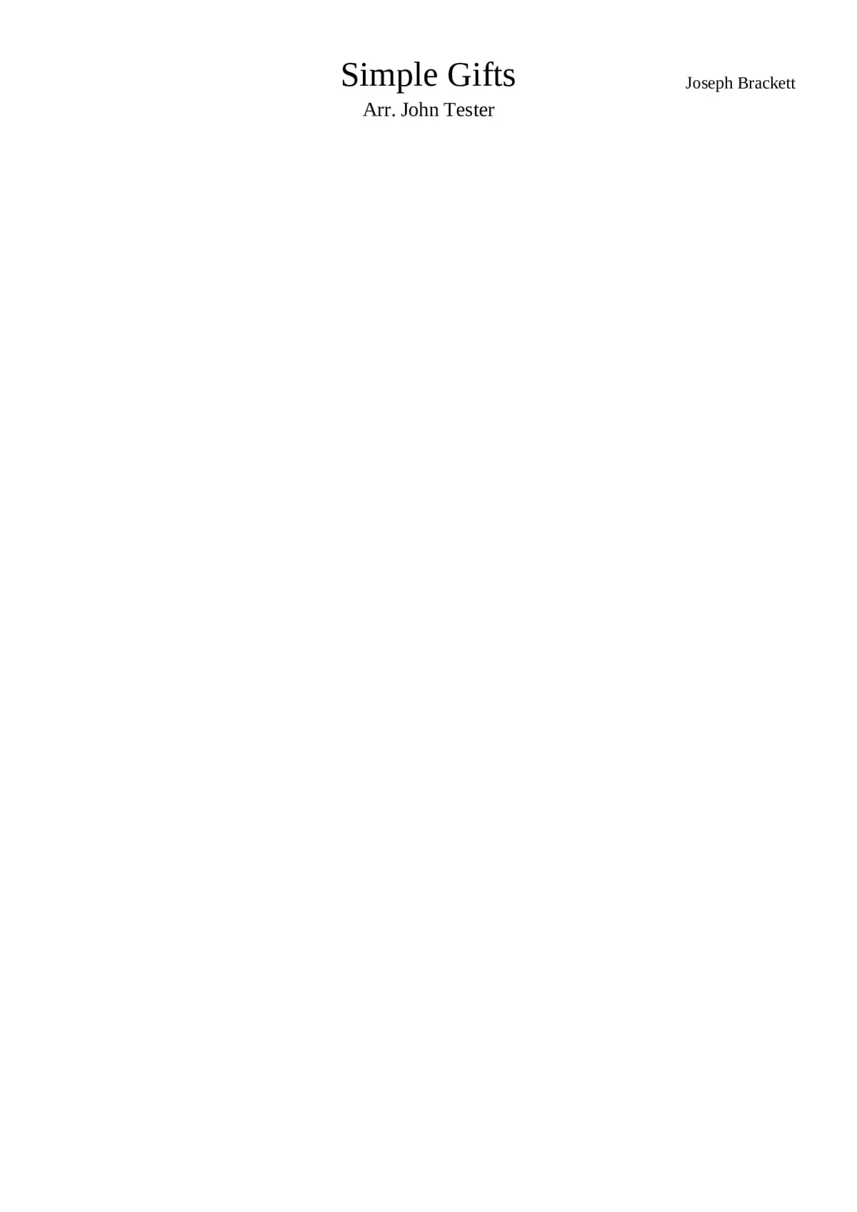 Simple Gifts - Page 1