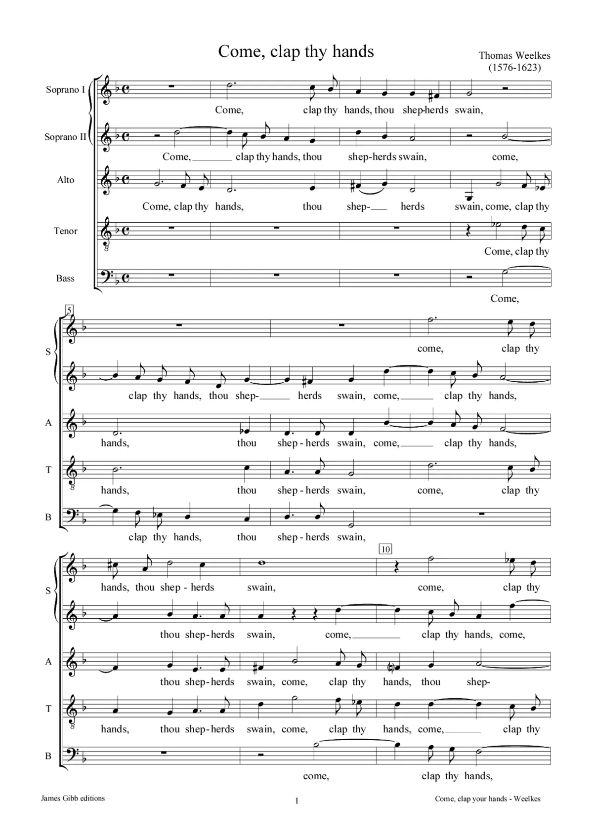 Come clap thy hands - Page 1