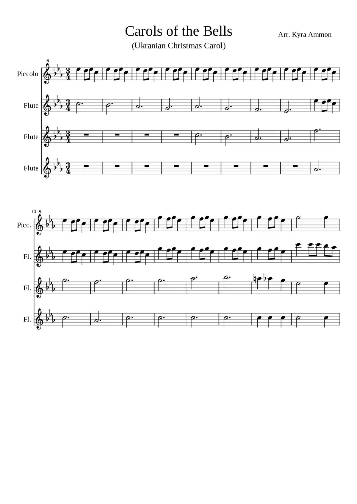 Carol of the Bells - Page 1