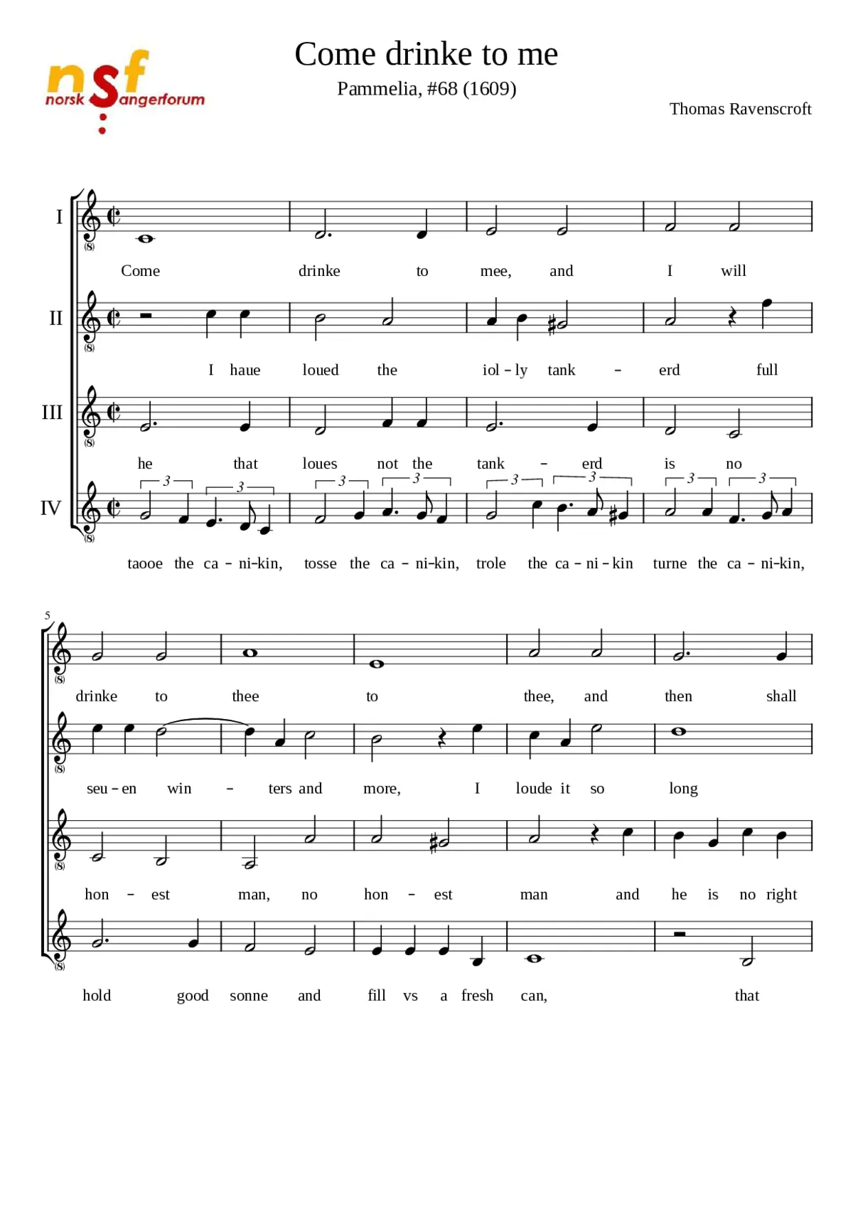 Come drinke to me - Page 1