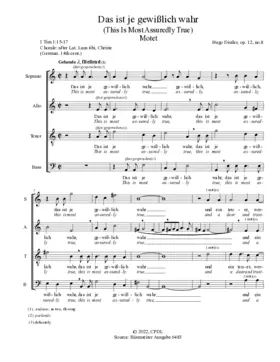 Das ist je gewißlich wahr