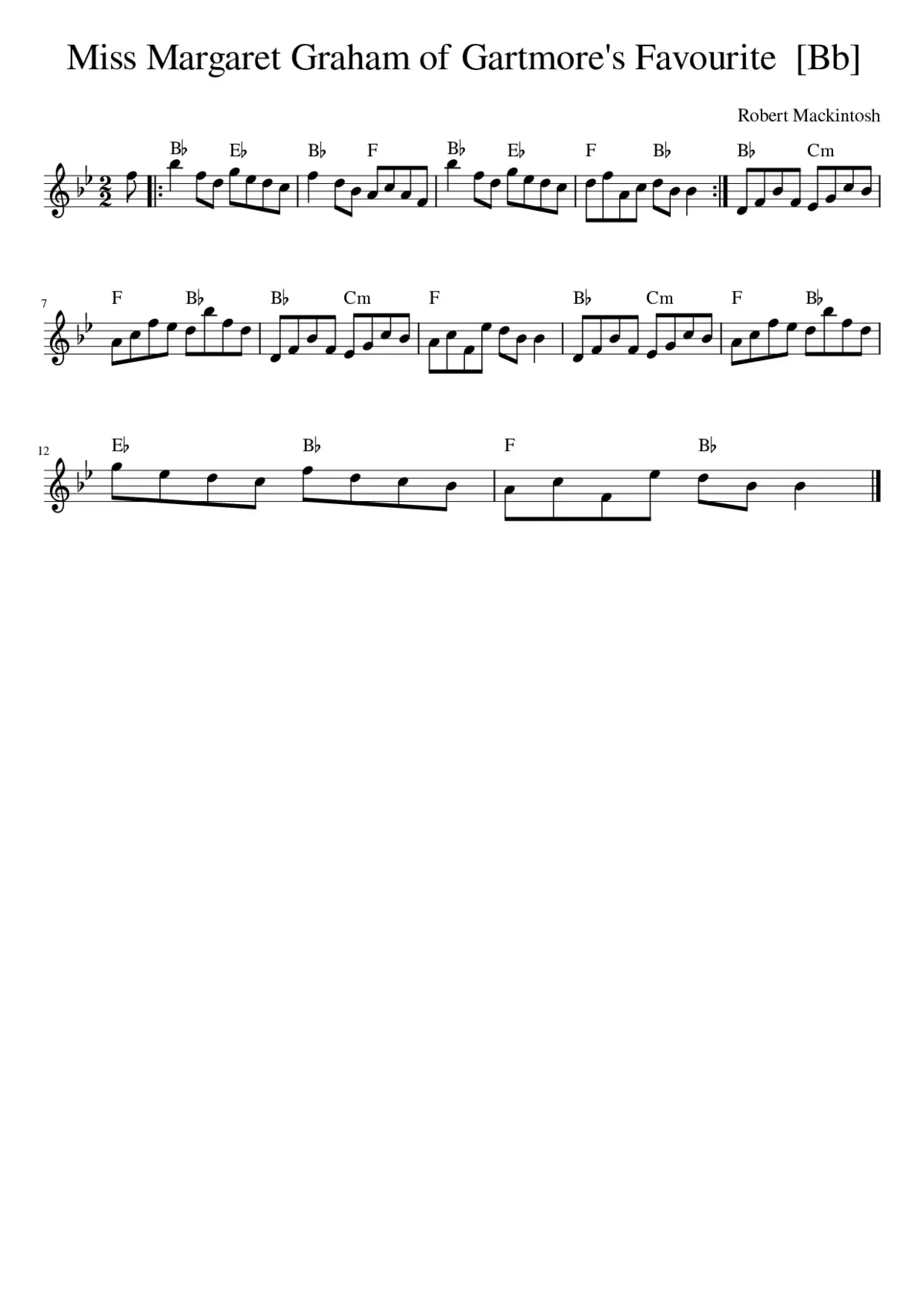 Miss Margaret Graham of Gartmore's Favourite - Page 1