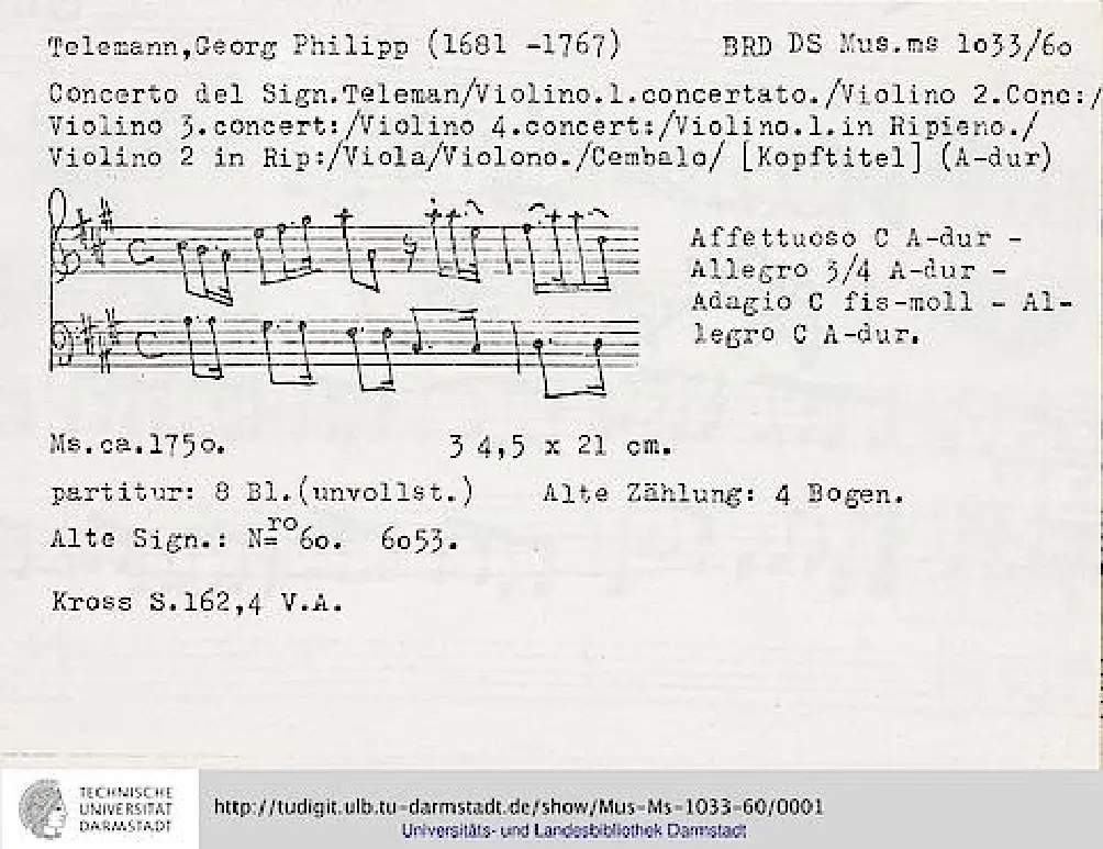 Concerto for 4 Violins - Page 1
