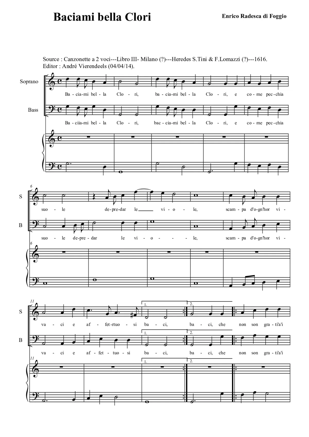Baciami bella Clori - Page 1