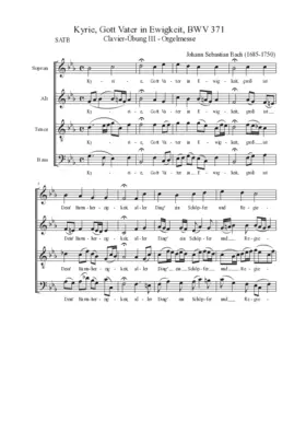 Chorals of the German Organ Mass (Clavier Übung III)