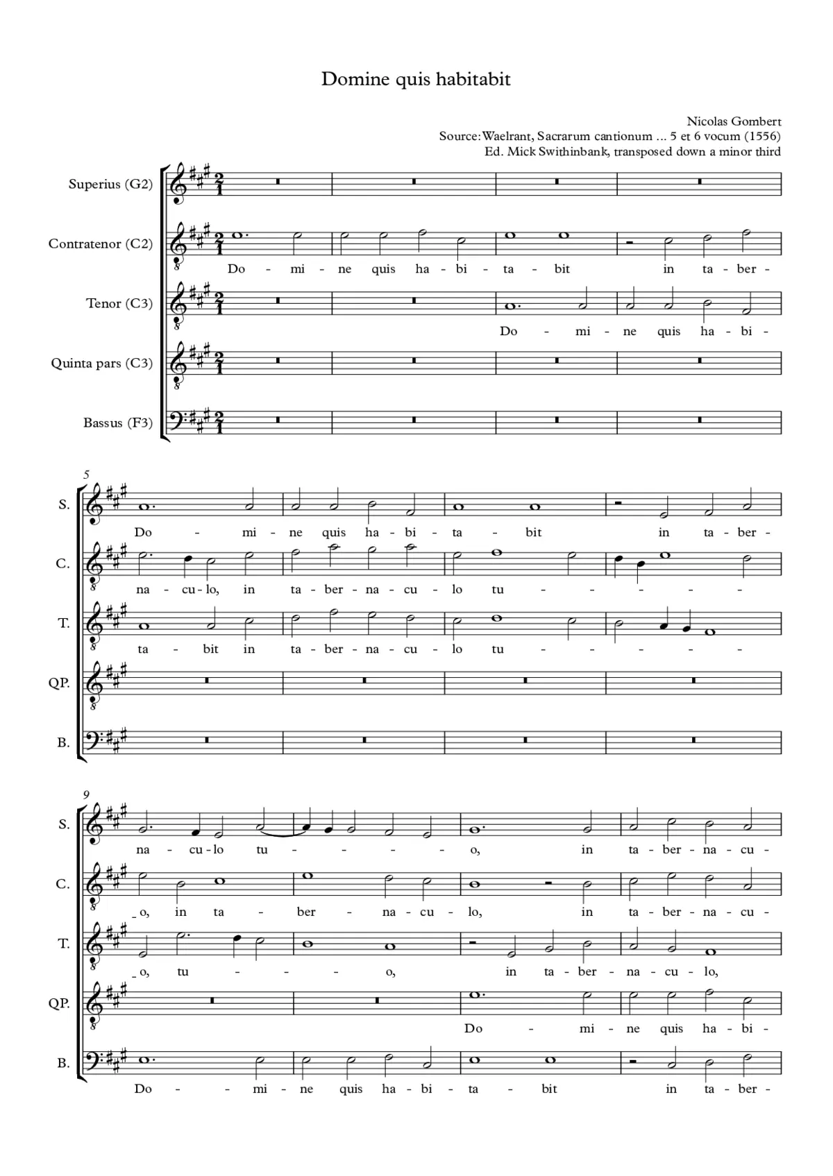 Domine quis habitabit - Page 1