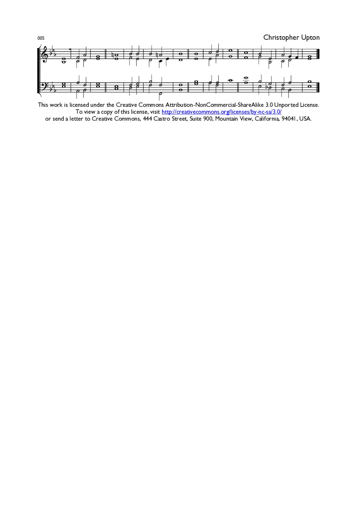 Double Chant 005 in E-flat Major - Page 1